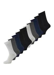 Jack & Jones Kurzsocken JACK & JONES "Socken JACBASIC BAMBOO SOCK 5P 10er Pack", Herren, Gr. 40-46, bunt (grau, blau, schwarz), Obermaterial: 54% Viskose CV. 26% Polyester PES. 18% Baumwolle CO. 2% Elasthan EL., Socken