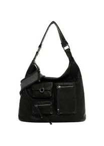 Beuteltasche SURI FREY "Beutel SFY Batty", Damen, Gr. B/H/T: 36cm x 37cm x 14cm 0, schwarz (schwarz 100), Polyurethan, Taschen Beuteltasche