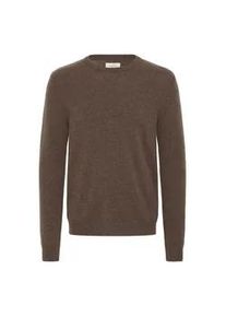 Strickfleece-Pullover Blend "Strickpullover BHBRANKO", Herren, Gr. XXL, braun (slate schwarz melange), Obermaterial: 60% Wolle mw. 40% Nylon NY., Pullover