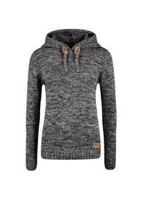 Strickjacke oxmo "Strickpullover OXPhilia", Damen, Gr. L, schwarz, Obermaterial: 100% Baumwolle CO., Pullover Strickjacke