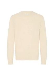 Strickfleece-Pullover Blend "Strickpullover BHBRANKO", Herren, Gr. S, beige (crockery melange), Obermaterial: 60% Wolle mw. 40% Nylon NY., Pullover