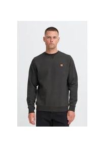 Rundhalspullover Blend "BHPova", Herren, Gr. L, charcoal mix, Sweatware, 60% Baumwolle, 40% Polyester, unifarben, normal normal, Rundhals, Pullover Rundhalspullover, Klassischer Sweatpullover mit Rundhalsausschnitt