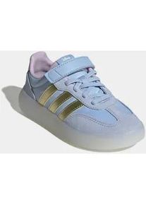 Sneaker Adidas SPORTSWEAR "Adidas DISNEY DIE EISK&Ouml;NIGIN BARREDA DECODE KIDS", Damen, Gr. 34, glow blau, gold metallic, ice lavender, Leder, Textil, Schuhe Sneaker, Frozen, f&uuml;r Kinder & Jugendliche