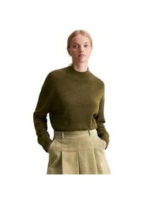 Marc O'Polo Strickpullover MARC O'POLO DENIM "aus softem Schurwolle-Mix", Damen, Gr. S, dunkelgr&uuml;n melange, Obermaterial: 72% Schurwolle, 26% Polyamid, 2% Elasthan, unifarben, Pullover Strickpullover