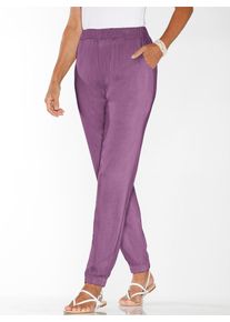 Haremshose Classic Basics, Damen, Gr. 46, Normalgr&ouml;&szlig;en, lila (violett), 100% Viskose, unifarben, lang, Hosen Haremshose