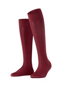 Kniestr&uuml;mpfe Falke "Cotton Touch", Damen, Gr. 35-38, rot (barolo), Baumwollmischung, unifarben, normal, Socken Kniestr&uuml;mpfe, weicher Komfortbund, druckfreier Sitz, atmungsaktiv