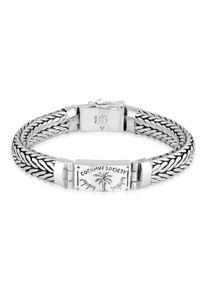 Armkette HAZE & GLORY "Armband Zopfglieder - Coconut Society 925 Silber" Gr. 200, silber, Armb&auml;nder, Herren, 200, Silber 925 (Sterlingsilber), Armkette