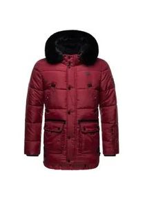 Steppjacke STONE HARBOUR "Mironoo", Herren, Gr. M (50), rot (dunkelrot), Oberstoff: 100% Polyester; Futter: 100% Polyester; Wattierung: 100% Polyester; &Auml;rmelfutter: 100% Polyester; Kunstpelz: 100% Polyester, gerade h&uuml;ftbedeckend, hoch geschlossener Ausschnitt, &Auml;rmel ohne &Auml;rmelschlitz Rippstrickb&uuml;ndchen, Jacken Steppjacke, stylische Outdoorjacke mit gro&szlig;er Kapuze