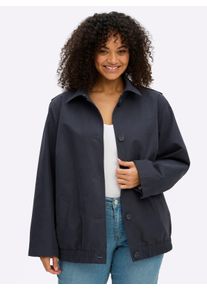 sheego Gro&szlig;e Gr&ouml;&szlig;en Blouson mit Schulterklappen, tiefblau, Gr&ouml;&szlig;e 46 - Damen