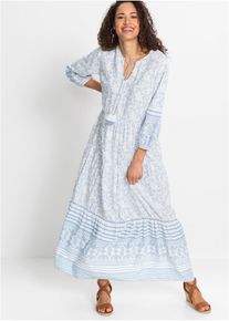 bonprix Maxikleid aus flie&szlig;ender Viskose, wei&szlig;, Gr.36, Sommerliches Maxikleid mit leichten Ballon-&Auml;rmeln, aus Viskose