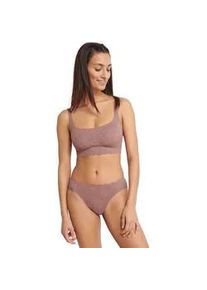 Bustier Sloggi "ZERO Feel Bliss Top", Damen, Gr. XXL, N-Gr, braun (cacao), Spitze, Obermaterial: 76% Polyamid, 24% Elasthan, Jacquardmuster, unifarben, BHs Bustier, unsichtbar mit Spitzenoptik