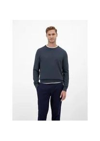 Strickpullover Lerros "Herren Strickpullover in Twist-Struktur", Herren, Gr. M, classic navy, 100% Baumwolle, Rundhals, Pullover Strickpullover, Rundhalsausschnitt, weicher Stoff, lang&auml;rmlig, normale Passform