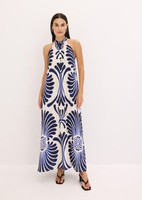 bonprix Weites Maxikleid aus flie&szlig;ender Viskose, blau, Gr.50, Stylisches Kleid mit toller Passform, aus Viskose