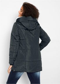 bonprix Steppjacke, schwarz, Gr.50, Anpassungsf&auml;hige Winterjacke mit Teddyfell-Details
