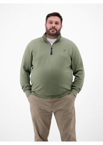 Troyer Lerros "Herren Stricktroyer in lebendiger Optik", Herren, Gr. 6XL, gr&uuml;n (nordic olive), 100% Baumwolle, ohne Ausschnitt, Pullover Troyer