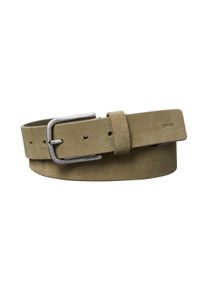 Lederg&uuml;rtel Calvin Klein "ROUND BUCKLE SUEDE 35MM FIXED", Damen, Gr. 125, braun, antique brass, Web, Rindsleder, unifarben, G&uuml;rtel Lederg&uuml;rtel, Gr&ouml;&szlig;enverstellbar mit Metallschlie&szlig;e
