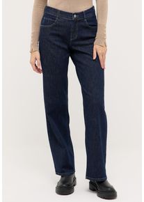 Relax-fit-Jeans Angels "LIZ", Damen, Gr. 40, L&auml;nge 28, schwarz indigo, Denim/Jeans, Obermaterial: 91% Baumwolle, 6% Polyester, 3% Elasthan, relaxed fit lang, Jeans Relax-fit-Jeans