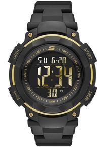 Chronograph Skechers "RUHLAND", schwarz (schwarz, goldfarben), Armbanduhren, Herren, Chronograph, Quarzuhr, Armbanduhr, Herrenuhr, digital, Stoppfunktion, Datum