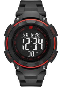 Chronograph Skechers "RUHLAND", schwarz (schwarz, rot), Armbanduhren, Herren, Chronograph, Quarzuhr, Armbanduhr, Herren, digital, Polyurethanband, Stoppfunktion