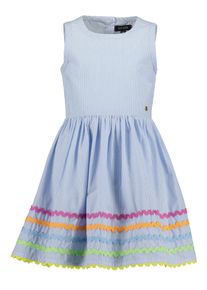 Sommerkleid Blue Seven, M&auml;dchen, Gr. 98, N-Gr, hl blau, Web, Obermaterial: 100% Baumwolle, kontrastfarbene Details, unifarben, Basic knieumspielend, Rundhals, Kleider Sommerkleid