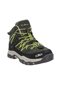 Wanderschuh CMP "KIDS RIGEL MID WP TREKKING SHOES", Jungen, Gr. 30, pine, mela, Leder, Schuhe Wanderschuh, wasserdicht