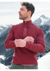 Strickpullover Lerros "Herren Troyer in Strukturqualit&auml;t", Damen, Gr. XL, maple rot, 100% Baumwolle, ohne Ausschnitt, Pullover Strickpullover