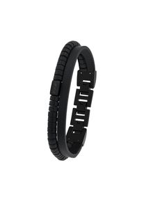 JOOP! Armband JOOP "Schmuck, Geschenk", schwarz, schwarz, Armb&auml;nder, Herren, 21,5cm, Edelstahl Leder, Edelstahl, Leder, Armband, mit Achat