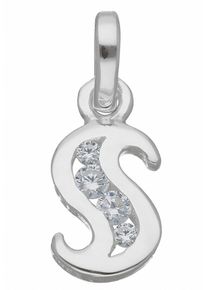 Adelia&acute;s Buchstabenanh&auml;nger ADELIA&acute;S "925 Silber Buchstabenanh&auml;nger mit Zirkonia", silber, Schmuckanh&auml;nger, Damen, S, Silber 925 (Sterlingsilber), Buchstabenanh&auml;nger