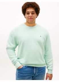 Tommy Hilfiger Big & Tall Rundhalspullover "ESSENTIAL STRUCTURE CREW NECK", Herren, Gr. XXL, minty essence heather, Strick, Obermaterial: 100% Baumwolle, TOMMY HILFIGER BIG & TALL, unifarben, regular fit normal, Rundhals, eingesetzt Rippb&uuml;ndchen, Pullover Rundhalspullover, Gro&szlig;e Gr&ouml;&szlig;en, regular fit
