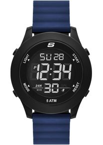 Chronograph Skechers "ROSENCRANS", blau, Armbanduhren, Herren, Chronograph, Quarzuhr, Armbanduhr, Herrenuhr, Silikonarmband, digital, Wochentag