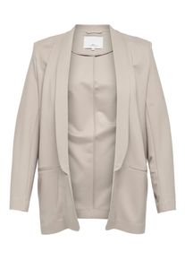 Jackenblazer Only CARMAKOMA "CARPOPTRASH-ELLY LIFE L/S BLAZER TLR", Damen, Gr. 50, pure cashmere, Web, Obermaterial: 63% Viskose, 32% Nylon, 5% Elasthan, unifarben, regular fit normal, Blazer Jackenblazer