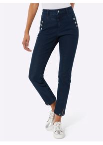 CR&Eacute;ATION L Bequeme Jeans CREATION L, Damen, Gr. 46, Normalgr&ouml;&szlig;en, dunkelblau, 56% Baumwolle, 19% Polyester, 14% Lyocell, 10% Viskose, 1% Elasthan, unifarben, lang, Jeans Bequeme Jeans