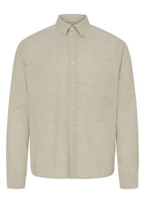 Langarmhemd Blend "BHDARIS SLUB L/S", Damen, Gr. 3XL, N-Gr, alfalfa, Web, Obermaterial: 100% Baumwolle, unifarben, regular fit normal, Hemden Langarmhemd