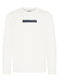 Langarmshirt Blend "BHKEMUEL GRAPHIC L/S TEE", Damen, Gr. L, snow wei&szlig;, Single Jersey, Obermaterial: 100% Baumwolle, bedruckt, regular fit normal, Rundhals, Shirts Langarmshirt