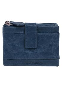 Geldb&ouml;rse Bruno Banani, Damen, blau, Leder, leicht gl&auml;nzend, unifarben, Kleinlederwaren Geldb&ouml;rse, echt Leder