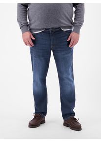 5-Pocket-Jeans Lerros "BAXTER Herrenjeans in Grossen Gr&ouml;ssen, Straight Leg", Herren, Gr. 46, L&auml;nge 32, blau (dunkelblau), 99% Baumwolle, 1% Elasthan, Jeans 5-Pocket-Jeans