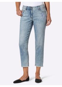 7/8-Jeans Inspirationen, Damen, Gr. 46, Normalgr&ouml;&szlig;en, blau, bleached, 99% Baumwolle, 1% Elasthan, unifarben, 7/8-L&auml;nge, Jeans 7/8-Jeans