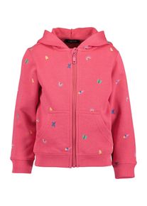 Kapuzensweatjacke Blue Seven, M&auml;dchen, Gr. 98, pink ao, Sweatware, Obermaterial: 80% Baumwolle, 20% Polyester, bedruckt, Basic normal, Rundhals, Rippb&uuml;ndchen, Sweatjacken Kapuzensweatjacke, allover bedruckt