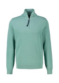 Troyer Lerros "Herren Stricktroyer in lebendiger Optik", Herren, Gr. 4XL, fjord blau, 100% Baumwolle, ohne Ausschnitt, Pullover Troyer