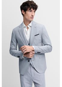 Anzugsakko Cinque "CIDATA", Herren, Gr. 52, blau, Web, Obermaterial: 66% Polyester, 28% Viskose, 6% Elasthan, unifarben, regular fit normal, abgesteppte Kante, Sakkos Anzugsakko, Regular Fit, Pattentaschen, sommerliche Qualit&auml;t