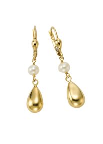 Paar Ohrh&auml;nger Firetti "Schmuck Geschenk Gold 333 Ohrschmuck Ohrringe Tropfen", gelbgoldfarben, wei&szlig;, Ohrringe, Damen, 5mm, Gelbgold 333 Perlen, Gelbgold 333, Perlen, Paar Ohrh&auml;nger, mit S&uuml;&szlig;wasserzuchtperle