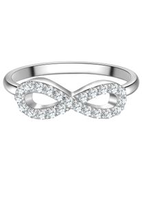 Trilani Ring - Sterling Silber Ring Zirkonia Infinity - Gr. 52 - in Silber - f&uuml;r Damen