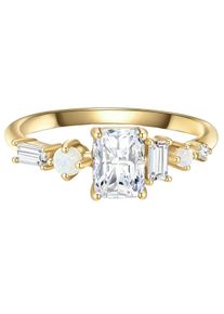 Glanzst&uuml;cke M&uuml;nchen Glanzst&uuml;cke M&uuml;nchen Ring - Sterling Silber Ring Zirkonia Opal - Gr. 48 - in Gold - f&uuml;r Damen