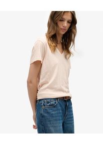 Superdry Damen Studios Slub T-shirt mit Stickerei Pink - Gr&ouml;&szlig;e: 46 21024220001711OU460