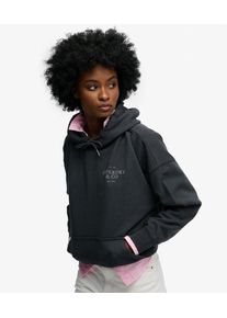 Superdry Damen Baumwolle Gedruckt Luxe L&auml;ssiger Kapuzenpullover in Lockerer Passform, Marineblau & Grau - Gr&ouml;&szlig;e: 40 210262250188298T019