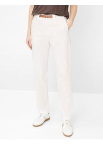Brax Damen Flatfronthose Style MADISON WHITE, wei&szlig;, Gr. 36