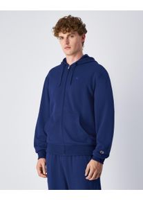 Kapuzensweatjacke Champion "ICONS TONAL Terry Full Zip Hoodie", Herren, Gr. L (52/54), blau (san), Obermaterial: 70% Baumwolle, 30% Polyester, Sweatjacken Kapuzensweatjacke, mit Kapuze, f&uuml;r sportliche Aktivit&auml;ten und Freizeit
