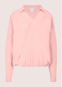Madeleine Mode Langarmbluse MADELEINE "Bluse Bluse im Wickel-Look", Damen, Gr. 34, rosa (puderros&eacute;), Obermaterial: 100% Viskose CV., Modern, normal, Blusen Langarmbluse