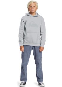 Kapuzensweatshirt Quiksilver "COMP LOGO HOODIE YOUTH", Jungen, Gr. 16 (170/176), micro chip, Obermaterial: 55% Baumwolle, 45% Polyester, Sweatshirts Kapuzensweatshirt