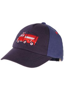 Baseball Cap MaxiMo, Jungen, Gr. 47/49, blau, Baumwolle, gemustert, Caps Baseball Cap, Feuerwehr-Motiv, mit Stickerei, mit Klettverschluss, Baumwolle